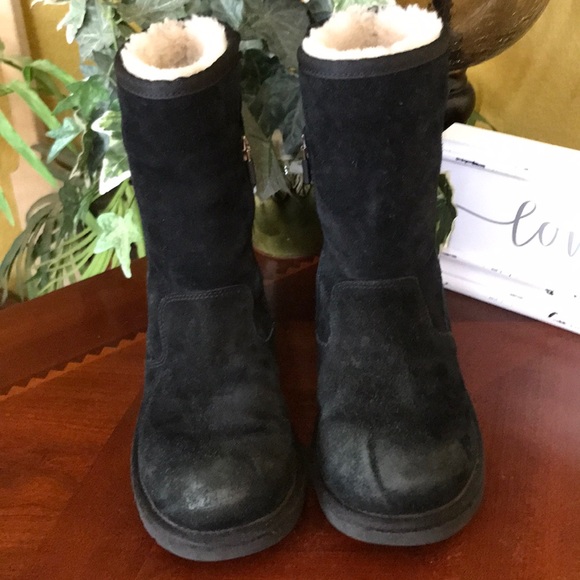 UGG Other - UGG Black Lil Sunshine Zip Up Boots